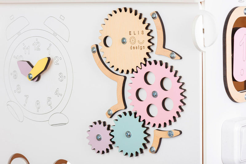 Busy House Pastell Weiss - Activity Board Montessori® by Busy Kids®