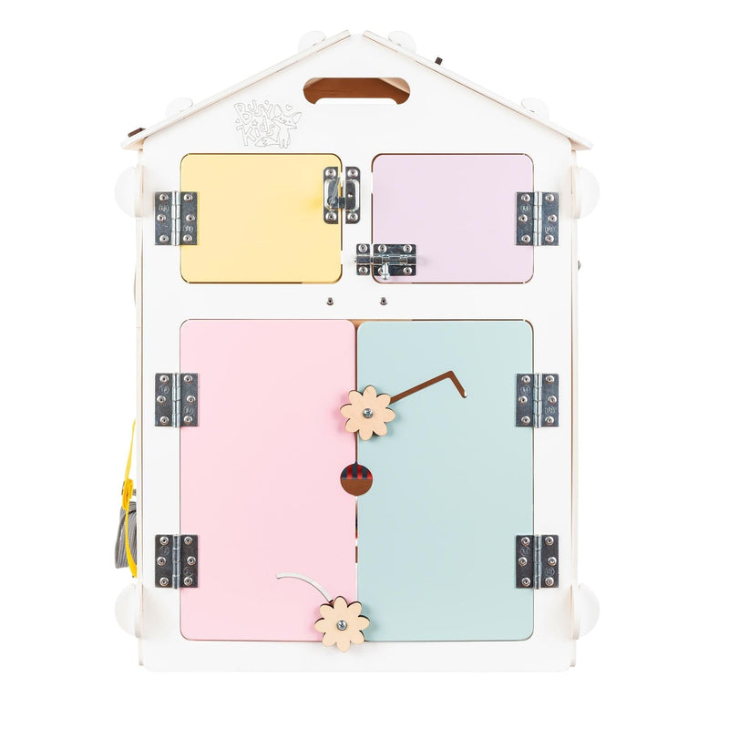 Busy House Pastell Weiss - Activity Board Montessori® by Busy Kids®