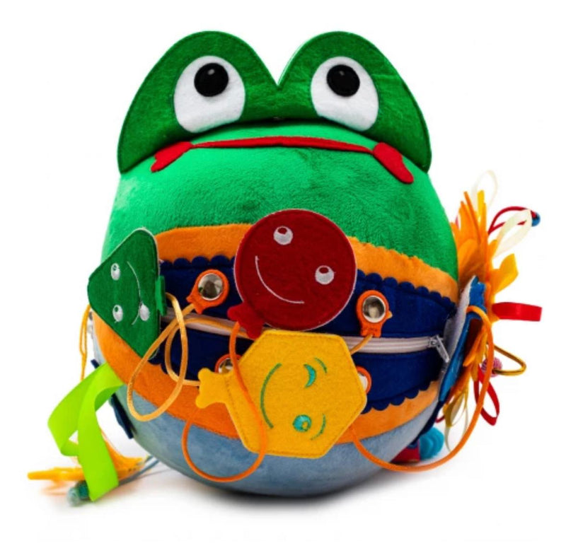 MOTORIKWÜRFEL - WEICHES BUCH - FROSCH - Sensory Board - Montessori®