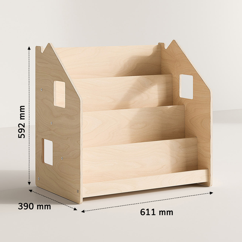 Bücherregal nach Montessori